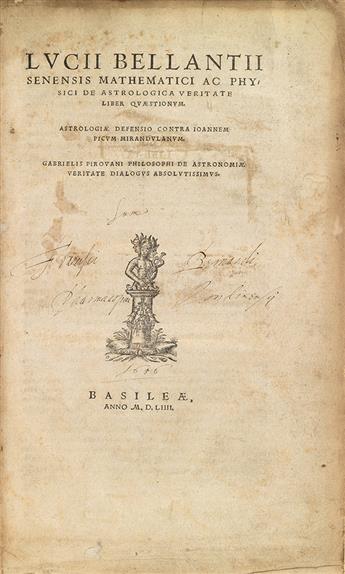 BELLANTI, LUCIO. De astrologica veritate liber quaestionum.  1554